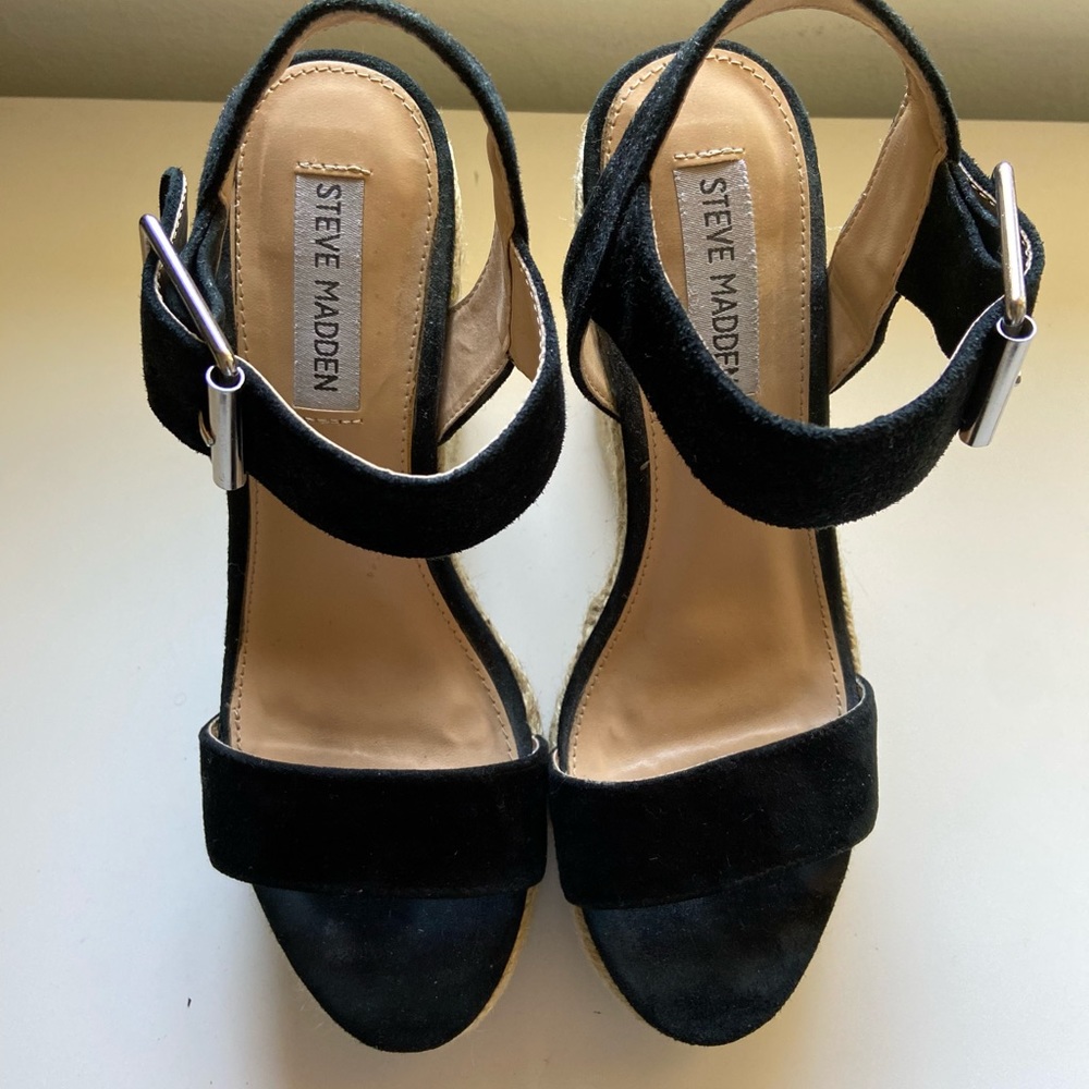 Black Platform sandals Steve Madden